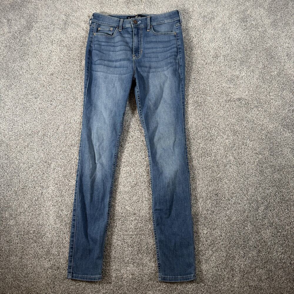 Hollister High Rise Super Skinny Jeans Juniors 1S 25x27 Blue Stretch Denim Chic